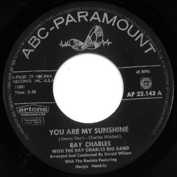 Ray Charles : You Are My Sunshine (7")