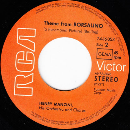 Henry Mancini And His Orchestra And Chorus : Theme From "Love Story" / Theme From "Borsalino" (7", Single)