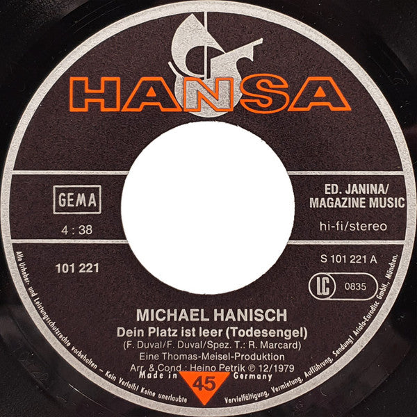 Michael Hanisch : Dein Platz Ist Leer (7", Single)