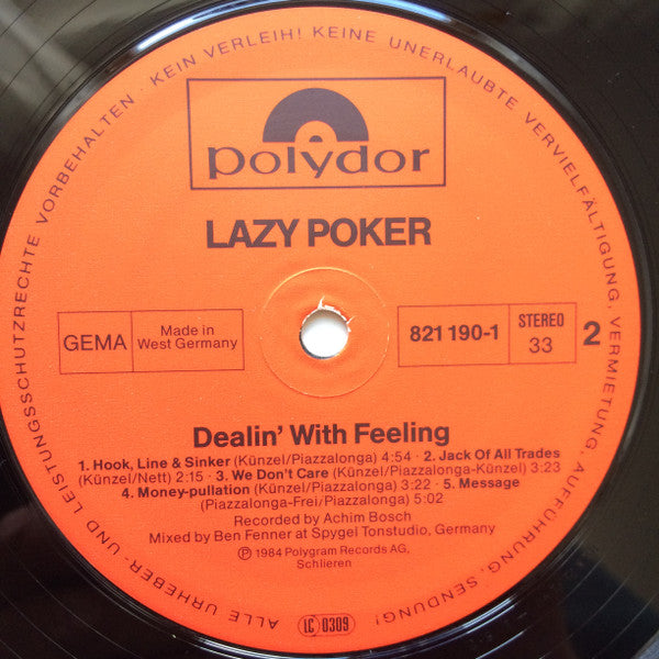 Lazy Poker Blues Band : Dealin’ With Feeling (LP, Album)