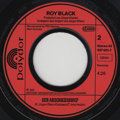 Roy Black : Adieu Cherie (7", Single)