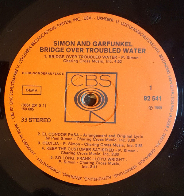 Simon & Garfunkel : Bridge Over Troubled Water (LP, Album, Club)