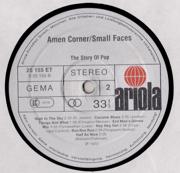 Small Faces / Amen Corner : The Story Of Pop (LP, Comp, RE)