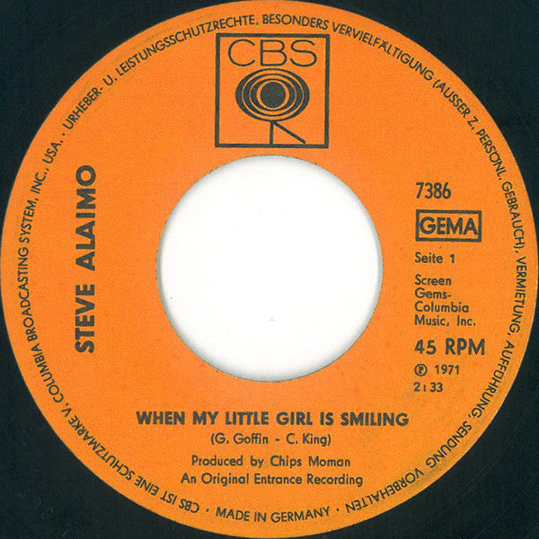 Steve Alaimo : When My Little Girl Is Smiling (7", Single)