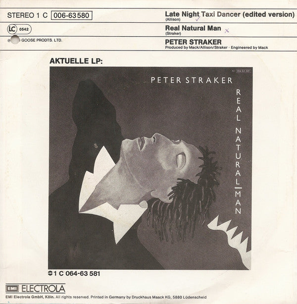 Peter Straker : Late Night Taxi Dancer (7", Single)