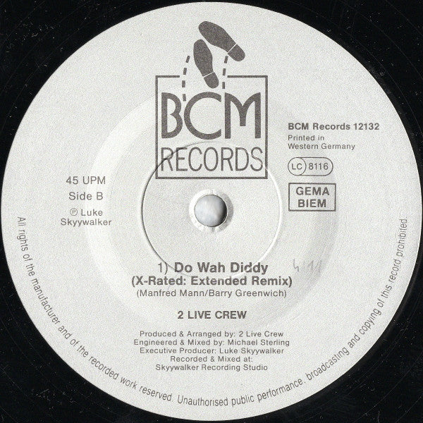 The 2 Live Crew : Do Wah Diddy (12")