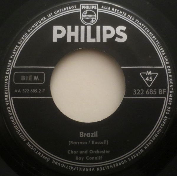 Ray Conniff : Besame Mucho / Brazil (7", Single, Mono)