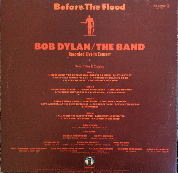 Bob Dylan / The Band : Before The Flood (2xLP, Album, Gat)