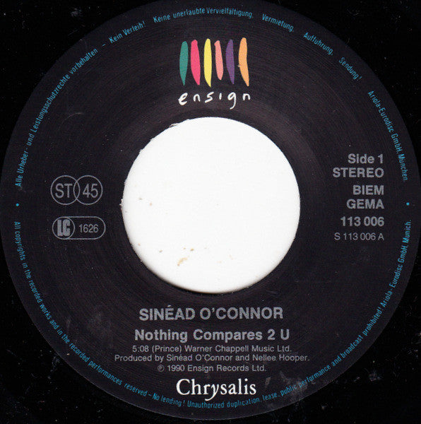 Sinéad O'Connor : Nothing Compares 2 U (7", Single, Pap)