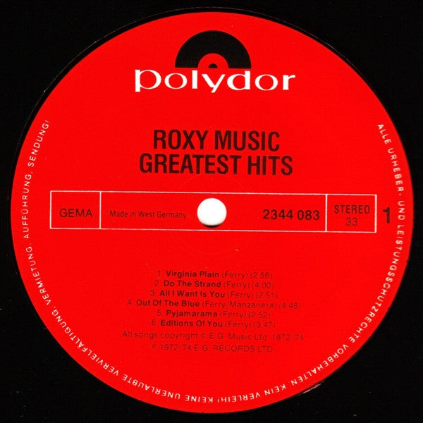 Roxy Music : Greatest Hits (LP, Comp)