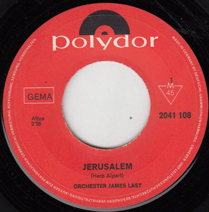 James Last : Jerusalem (7", Single, Mono)