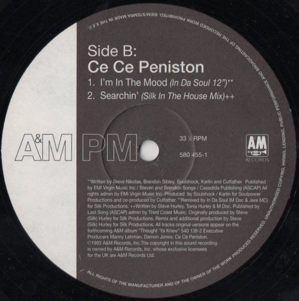 CeCe Peniston* : I'm In The Mood (12", Single)