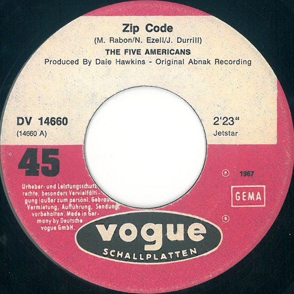 Buy The Five Americans Zip Code Sweet Bird Of Youth 7 Single Online For A Great Price 4896