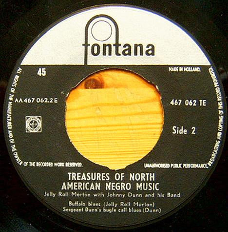 Jelly Roll Morton With Johnny Dunn And His Jazz Band : Treasures Of North American Negro Music Volume 4 (7", EP)