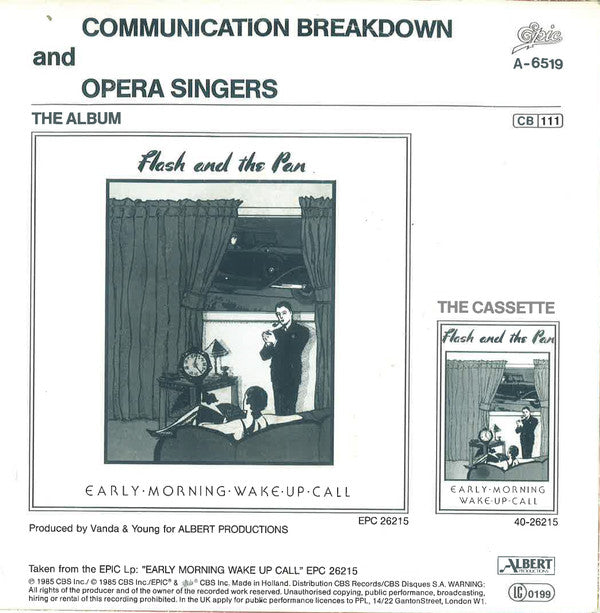 Flash And The Pan* : Communication Breakdown (7", Single)