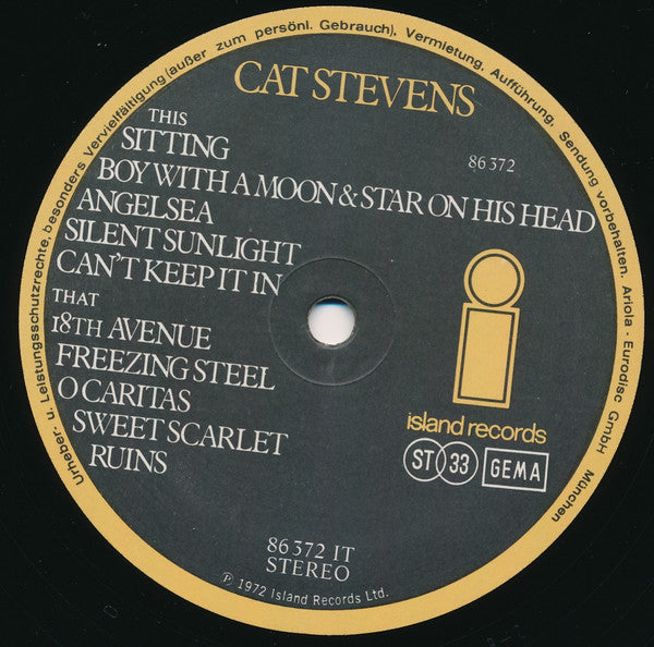 Cat Stevens : Catch Bull At Four (LP, Album, Gat)