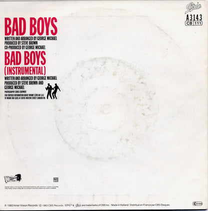 Wham! : Bad Boys (7", Single)