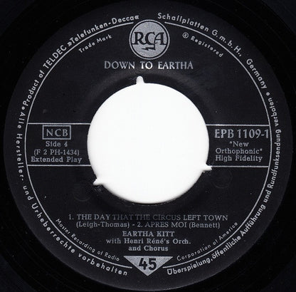 Eartha Kitt : Down To Eartha (7", EP)