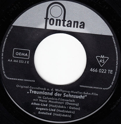 Nana Mouskouri : Traumland Der Sehnsucht (7", EP, RP)