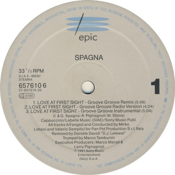 Spagna* : Love At First Sight (Remix By Black Box) (12")