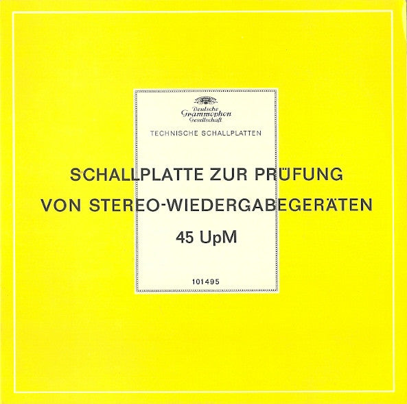 Various : Schallplatte Zur Prüfung Von Stereo Wiedergabegeräten (7")