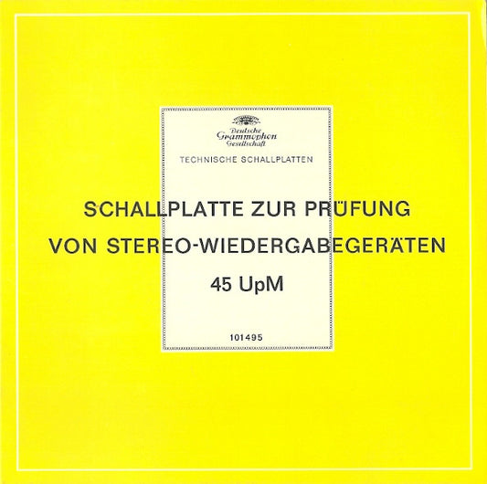 Various : Schallplatte Zur Prüfung Von Stereo Wiedergabegeräten (7")