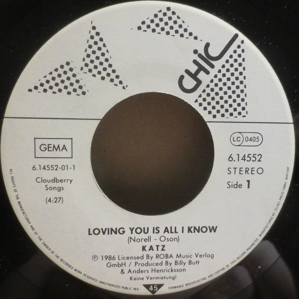 Katz : Loving You Is All I Know (7", Single, Promo)