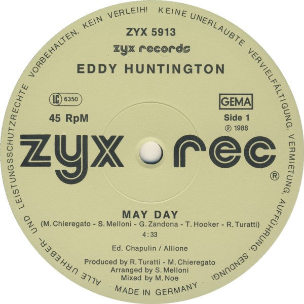 Eddy Huntington : May Day (12", Maxi)