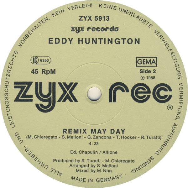 Eddy Huntington : May Day (12", Maxi)