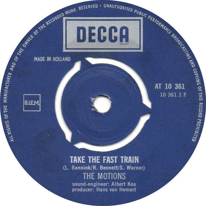 The Motions : Take The Fast Train / Hamburg City (7", Single)