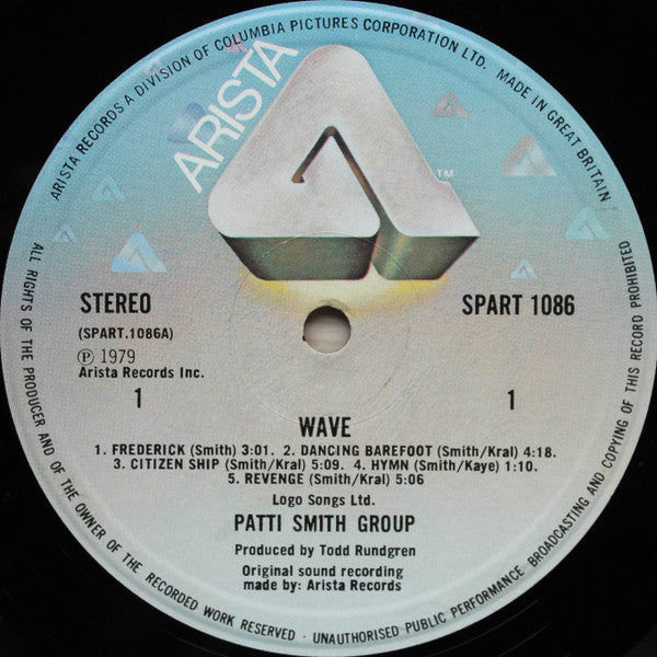 Patti Smith Group : Wave (LP, Album)