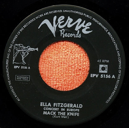 Ella Fitzgerald : Concert In Europe (7", EP, Single)