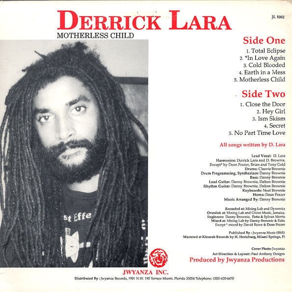 Derrick Lara : Motherless Child (LP, Album)