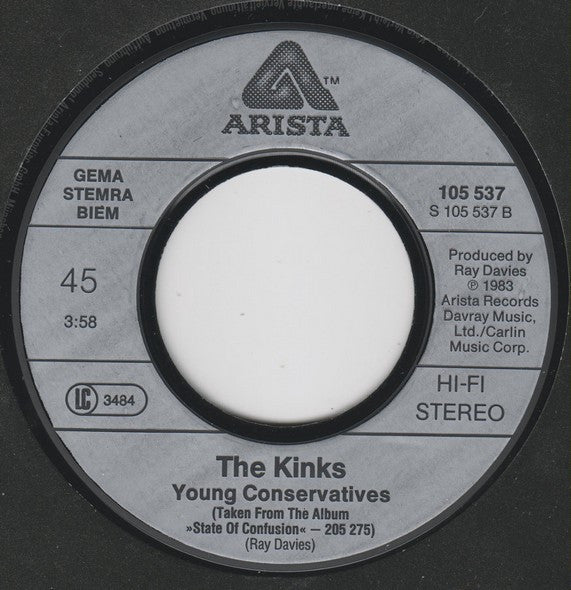 The Kinks : Don't Forget To Dance / Young Conservatives (7", Single)