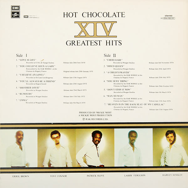 Hot Chocolate : XIV Greatest Hits (LP, Comp)