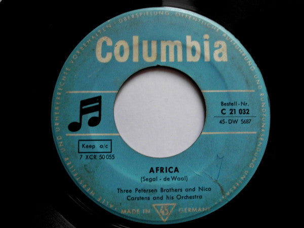 Three Petersen Brothers : Africa / Fanalgo (7", Single)