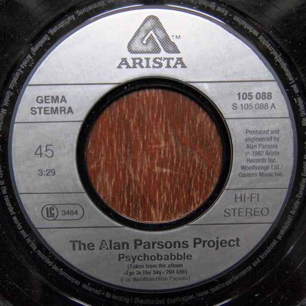 The Alan Parsons Project : Psychobabble (7", Single)