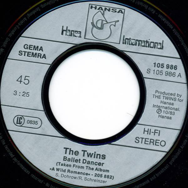 The Twins : Ballet Dancer (7", Single)