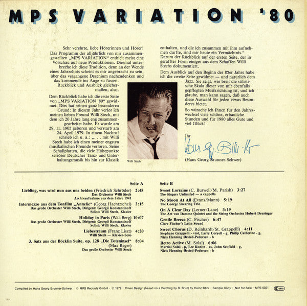 Various : MPS Variation '80 (LP, Comp, Promo)