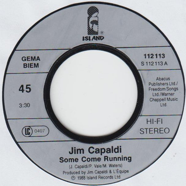 Jim Capaldi : Some Come Running (7", Single)