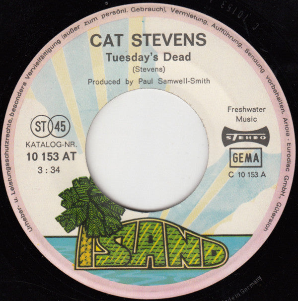 Cat Stevens : Tuesday's Dead / Miles From Nowhere (7", Single)