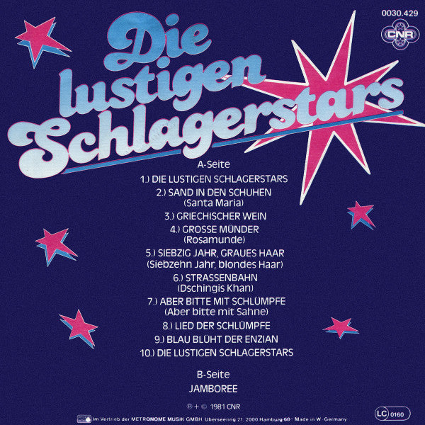 Die lustigen Schlagerstars : Die Lustigen Schlagerstars (7", Single)