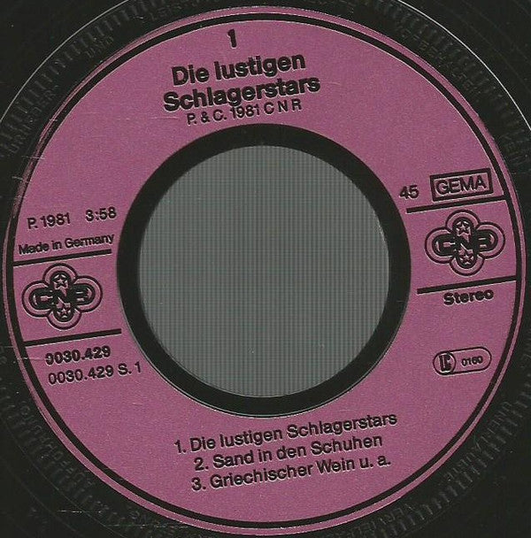 Die lustigen Schlagerstars : Die Lustigen Schlagerstars (7", Single)