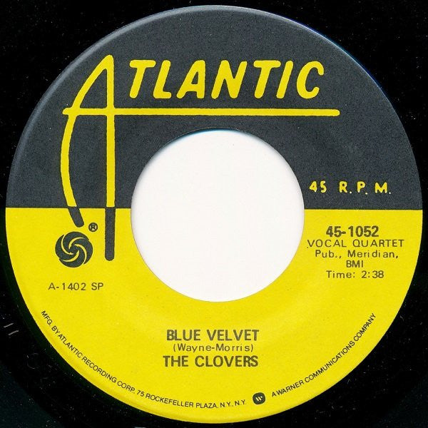 The Clovers : Blue Velvet / If You Love Me (Why Don't You Tell Me So) (7", Single, RE)