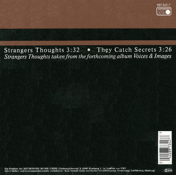 Camouflage : Strangers Thoughts (7", Single)