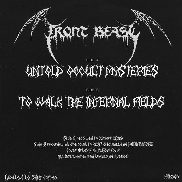 Front Beast : Untold Occult Mysteries (7", EP)