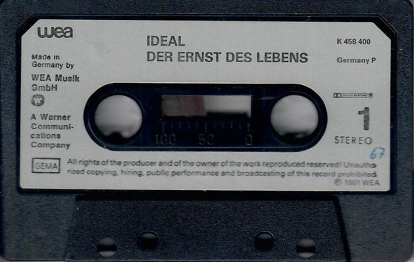 Ideal (3) : Der Ernst Des Lebens (Cass, Album)