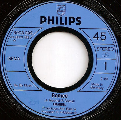 Emanuel (6) : Romeo (7", Single)