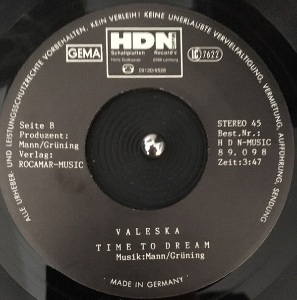 Valeska : Glas n'ost (Wenn Das Eis Schmilzt) / Time To Dream (7")