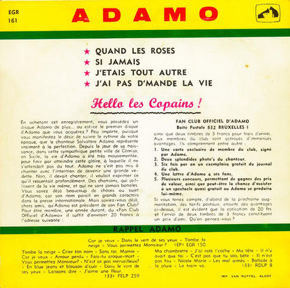 Adamo : Quand Les Roses (7", EP)